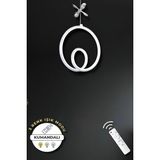 Linda White Chrome Kumandalı 3 Renk Modern Sarkıt LED Avize - Beyaz - Krom