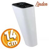 Linden Lüks Mobilya Kanepe Sehpa Tv Ünitesi Berjer Koltuk Ayağı 14 Cm Beyaz Oval Baza Ayakları