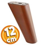Linden Lüks Mobilya Kanepe Sehpa Tv Ünitesi Koltuk Ayağı 12 Cm Kahverengi Oval Baza Ayakları