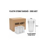 Lindera Plastik Pet Bardak, 180 cc Otomat Bardağı, 3000 Adetli - Tam Koli Ile Ekonomik Paket