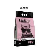 Lindocat Bebek Pudralı İnce Taneli Topaklanan Kedi Kumu 10 Lt (2 Adet)