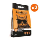Lindocat Charme Amber Kokulu Kalın Taneli Kedi Kumu 10 Lt x 2 Adet