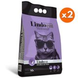 Lindocat Double Action Argan Yağı & Lavanta Kokulu Topaklanan Kedi Kumu 10 Lt x 2 Adet