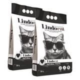 LindoCat Hijyenik Parfümsüz Topaklaşan Kalın Taneli 10 lt x 2 Kedi Kumu