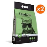 Lindocat Original İnce Taneli Kokusuz Topaklanan Kedi Kumu 10 Lt x 2 Adet