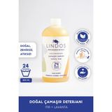 Lindos - Bitkisel Lavanta Itır Kokulu Çamaşır Sabunu %100 Doğal Renkli Beyazlar Için Sıvı Deterjan 0,6 L - 600 ml