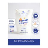 Lindos Çok Amaçlı Doğal Bitkisel Sıvı Kastil Sabunu Lavanta Kokulu Banyo Sabun 1200 ml