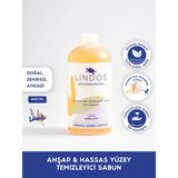 Lindos Doğal Ahşap Temizleyici Arap Sabunu Etkili Parke Tik Mobilya Halı Koltuk Lavanta Yağlı 600 ml