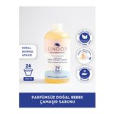 Lindos Doğal Bebek Çamaşır Deterjanı %100 Bitkisel Parfümsüz Antialerjik Baby 24 Yıkama 600ml