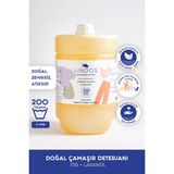 Lindos Süper Ekonomik 200 Yıkama Bitkisel Organik Itır Lavanta Kokulu Çamaşır Sabunu Sıvı Deterjan 5 L