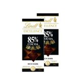 Lindt Excellence Bitter Tablet Çikolata Dark Cocoa %85 Kakao 100 gr X 2 Avantaj Paketi