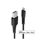 Lindy LIN-31322 3 Mt USB 2.0 to Lightning C89 Erkek-Erkek Siyah Apple Şarj Kablosu