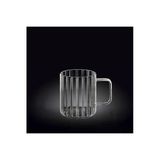 Line Double Espresso Fincanı Kulplu Borosilikat 4'Lü Cam Fincan Seti 150 Ml