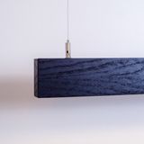 Line Minimal Box Modern Ahşap Aydınlatma - Minimal LED Sarkıt Avize (El Yapımı) - Siyah