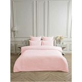 Line Pembe Pamuk Saten Çift Kişilik Nevresim Takımı Lastiksiz Çarşaflı 4 Parça Set - 200 x 220 cm