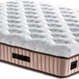 Line Visco Yatak 100X200 Cm Tek Kişilik 28 Cm Visco Süngerli Yaylı Lüks Yatak Orta Sert Krem Kumaş