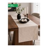 linea natura home Düz Sade Krem Keten Bohem Vintage Büyük Runner 50x200