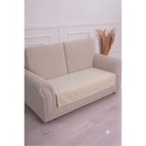 linea natura home Keten Düz Sade 2 Kişlik Koltuk Örtüsü Bohem Dekoratif Kanepe Çekyat Oturma Yerini Kapatan Salon Örtüsü