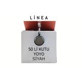 Linea Yoyo Yaka Kartlığı Yuvarlak SİYAH 50 Adet