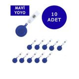 Linea Yoyo Yuvarlak Mavi 10 Adet Yaka Kartlığı