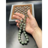 LineaCraft Salih Şirin Usta İşi Efe Boy Fıçı Kesim Yeşil Stabilize Kafur Ağacı Tesbih OT-AHS-KFR-005-B1