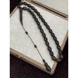 LineaCraft Sistemli Arpa Kesim Koyu Kahve Venge Ağacı Tesbih (8x12 mm) OT-AHS-VNG-001-B1
