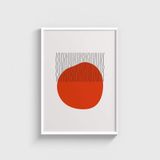 Linear Stain v1 Tablo Çerçeveli Poster Duvar Dekorasyonu - 30 x 40 - Beyaz Çerçeveli