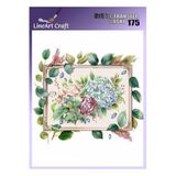 LineArt Çiçekli Yapraklı Çerçeve Desenli Ütü Transfer Baskı Kağıdı 18x20cm, KMŞ175