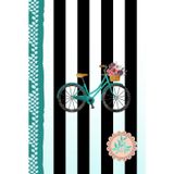 Lined Notebook 6x9 Hardcover – 120 Pages College Ruled Journal | Romantic Floral Bicycle Cover | Cute Aesthetic Writing Notebook for School, Work & Gifts