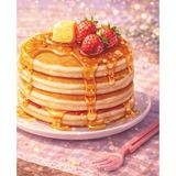 Lined Notebook – Cute Pancakes with Syrup: A beautifully designed notebook for notes, journaling, and everyday writing