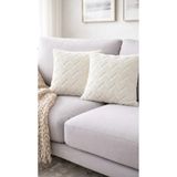 Linen Bohem Soft Punch Krem Kırlent Kılıfı 2 Adet 43x43 Krem