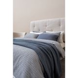 Linen Gauze Keten Yatak Örtüsü Koyu Mavi 200x220