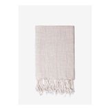 Linen Herringbone Keten Koltuk Şalı Naturel 130x170
