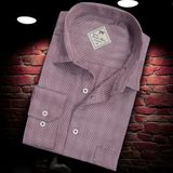 Linen Keten Klasik Uzun Kollu Bordo Erkek Gömlek (Regular Kalıp)