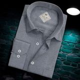 Linen Keten Klasik Uzun Kollu Füme Erkek Gömlek (Regular Kalıp) - 4XL