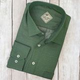 Linen Keten Klasik Uzun Kollu Terletmeyen Yeşil Erkek Gömlek (Regular Kalıp) - 2XL
