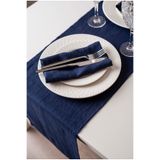 Linen Mood Premier Lacivert Renk Panama Keteni Runner 40 X 150cm