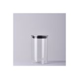 Linens Basic Cam Metal Kapak 10x10x17 cm Kavanoz