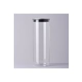 Linens Basic Cam Metal Kapak 10x10x28 cm Kavanoz