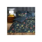 Linens Elvis Pamuk Saten Nevresim Takımı Çift Kişilik Mavi