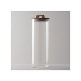 Linens Handle Cam Akasya Kapak 10x10x30 cm Kavanoz