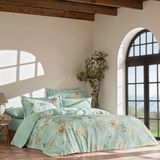 Linens Lario Pamuk Saten Çift Kişilik Nevresim Takımı Mavi