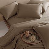 Linens Mix&match Pamuk Saten 2'li Standart Yastık Kılıfı Seti Kahve - Kahverengi