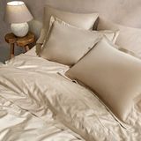 Linens Mix&match Pamuk Saten 2'li Volanlı Yastık Kılıfı Seti Camel - 50 X 70