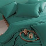 Linens Mix&match Pamuk Saten 2'li Volanlı Yastık Kılıfı Seti Petrol
