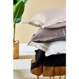 Linens Mix&Match Pamuk Saten 2'li Volanlı Yastık Kılıfı Seti Vizon - 50 x 70 cm