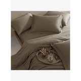 Linens Mix&Match Pamuk Saten Tek Kişilik Lastikli Çarşaf Kahve