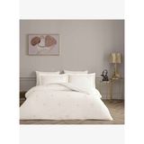 Linens Premium Dandelo Pamuk Brode King Nevresim Takımı Beyaz