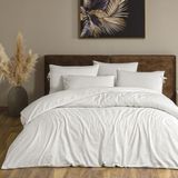 Linens Premium Hemlin Pamuk Kenevir Çift Kişilik Nevresim Takımı Beyaz - 200 x 220 cm