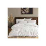 Linens Premium Hemlin Pamuk Kenevir Çift Kişilik Nevresim Takımı Beyaz